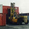 Stacking loaded container Stacking loaded container